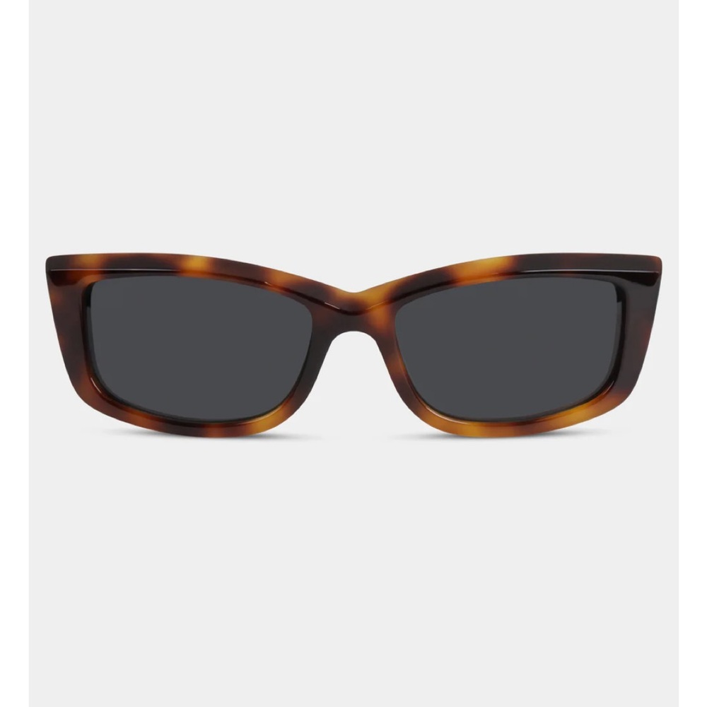 Saint Laurent 658 CAT EYE ACETATE SUNGLASSES‎ MEDIUN HAVANA/BLACK - Picture 5 of 14